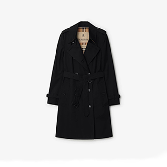 burberry chelsea heritage mid‑length gabardine trench coat